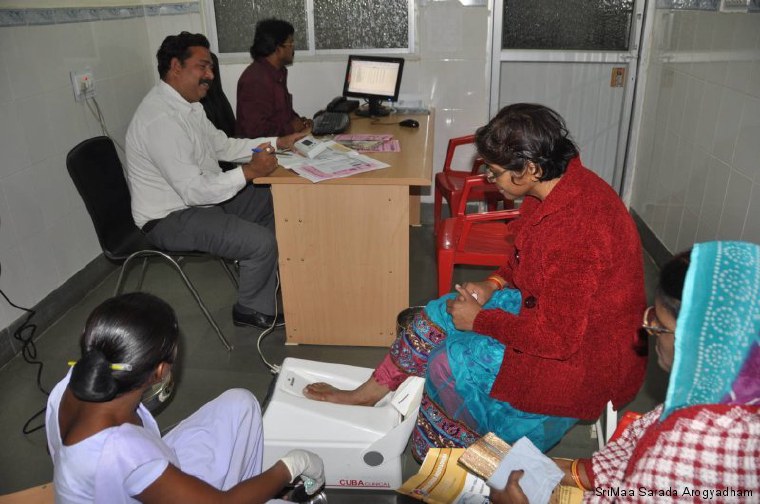 Bone mineral density testing during the health camp